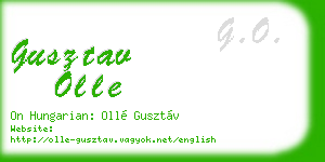 gusztav olle business card