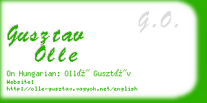 gusztav olle business card